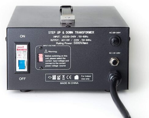 ELC T-5000+ محول جهد 5000 واط - خطوة لأعلى/لأسفل - 110 فولت/220 فولت - حماية قاطع الدائرة شديدة التحمل [ضمان 3 سنوات] in Kuwait