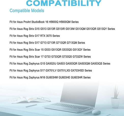 استبدال بطارية الكمبيوتر المحمول 90Wh C41N2013 لجهاز Asus Rog Strix G15 G513 G513R G513IR G513IM G513QM G513QR G513QY G17 RTX 3070 G713 G713R G713QR G713QM Series Notebook أسود 15.4 فولت 5845 مللي أمبير في الساعة in Kuwait