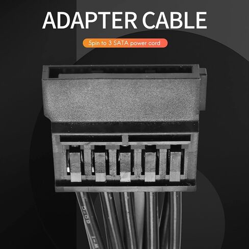 SATA Power Cable 5Pin to 3 SATA - 18in Main + 6in Secondary Length in Saudi Arabia