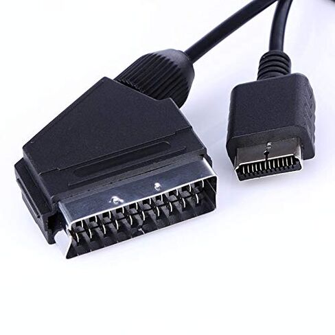 Phoncoo 2m SCART Cable TV AV Lead Real RGB Scart Cable for PlayStation PS1 PS2 PS3 Slim Line Game Consoles in Kuwait