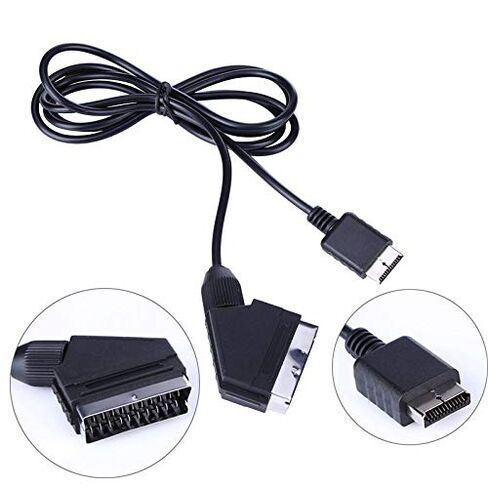 Phoncoo 2m SCART Cable TV AV Lead Real RGB Scart Cable for PlayStation PS1 PS2 PS3 Slim Line Game Consoles in Kuwait