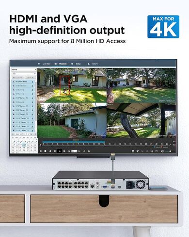 4COVR 4K 16 Channel H.265 PoE Network Video Recorder, LY-NVR16P-1 in Saudi Arabia
