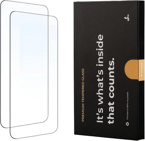 Snakehive Tempered Glass Screen Protector for iPhone X/XS | Premium Mobile Phone Screen Protectors | Impact-Protection Anti-Shatter Anti-Scratch Easy Bubble Free Installation - Pack of 2 in Saudi Arabia