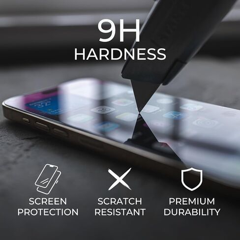 Snakehive Tempered Glass Screen Protector for iPhone X/XS | Premium Mobile Phone Screen Protectors | Impact-Protection Anti-Shatter Anti-Scratch Easy Bubble Free Installation - Pack of 2 in Saudi Arabia