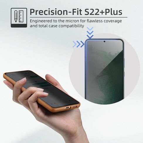 【2+1 Packs】 Designed for Samsung Galaxy S22 Plus Privacy Screen Protector in Saudi Arabia