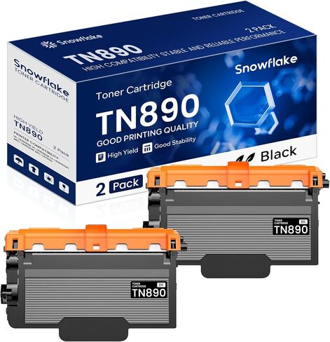 TN890 TN-890 2 Pack Compatible TN-890 Ultra High Yield Toner Cartridge Replacement for Brother MFC-L6900DW HL-L6400DW HL-L6250DW MFC-L6750DW Toner Printer. in Saudi Arabia