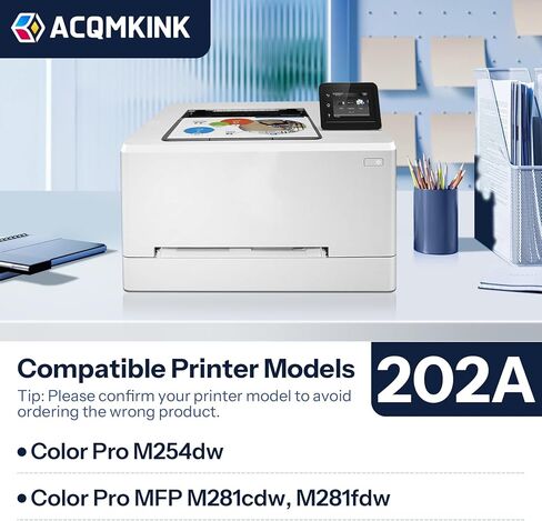 202A Toner Cartridges 4 Pack Replacement for HP 202A CF500A CF501A CF502A CF503A Color Pro M254dw M254; MFP M281cdw, M281fdw M281 Series Printer (Black Cyan Yellow Magenta) in Saudi Arabia