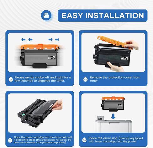 TN890 TN-890 2 Pack Compatible TN-890 Ultra High Yield Toner Cartridge Replacement for Brother MFC-L6900DW HL-L6400DW HL-L6250DW MFC-L6750DW Toner Printer. in Saudi Arabia