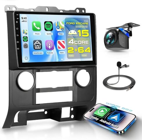 4 Core+64G Car Radio for Ford Escape/Mazda Tribute 2007-2012 Android 15 in Saudi Arabia