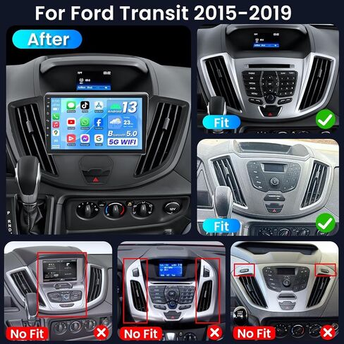 8Core + 64GB ROM Car Radio for Ford Transit 150 250 350 2015 2016 2017 2018 2019: 9 Inch 1280x800 Touchscreen Car Stereo with Wireless Carplay Android 15 Auto 5G WiFi Bluetooth AM/FM Backup Camera SWC in Saudi Arabia