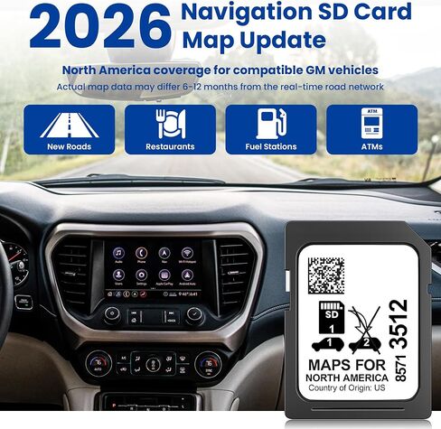 2026 GM Navigation SD Card for Cadillac Chevrolet Buick GMC 2019-2023 Vehicles.GMC Navigation SD Card with Update USA/Canada/Mexico Maps, GPS SD Card Part 8571 3512 in Saudi Arabia