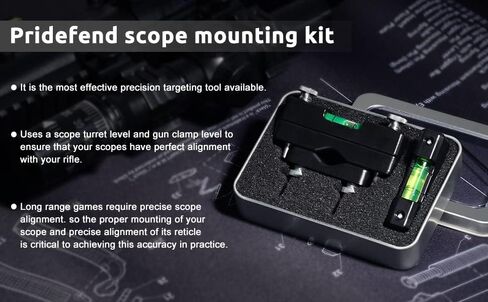 Pridefend Bubble Level, Scope Mounting Kit, Precision Scope Level Bubble Clip and Bubble Levels and Storage Case for Magnetic Universal Leveling Tool in Saudi Arabia