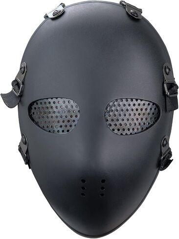 NECHARI Killer Mesh Tactical Military Mask Airsoft Mask for Halloween Paintball Game Movie Props Party (BLACK) in Saudi Arabia