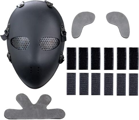 NECHARI Killer Mesh Tactical Military Mask Airsoft Mask for Halloween Paintball Game Movie Props Party (BLACK) in Saudi Arabia