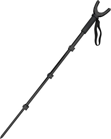 AUSCAMOTEK Aluminum Monopod for Hunting and Photography - Lightweight Collapsible 17-40 Inches Shooting Stick with 360° Swivel Yoke for Rifle Crossbow and Camera Support in Saudi Arabia