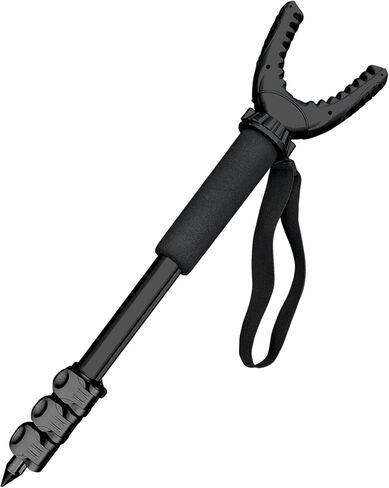AUSCAMOTEK Aluminum Monopod for Hunting and Photography - Lightweight Collapsible 17-40 Inches Shooting Stick with 360° Swivel Yoke for Rifle Crossbow and Camera Support in Saudi Arabia
