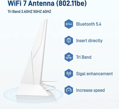 WiFi 7 6E Antenna 2.4/5/6GHz Magnetic Base with New Interface for MSI PRO in Saudi Arabia
