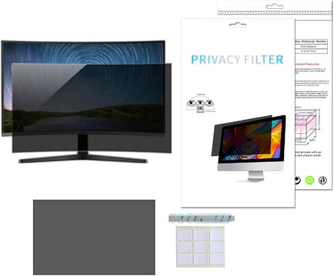 Removable Anti Glare Film for Tv, Computer Privacy Screen, Anti Scratch Computer Monitor Privacy Shield 11.6-27 Inch (Color : PET, Size : 24inch/53.1x29.8CM) in Saudi Arabia
