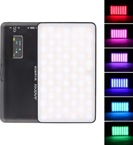 Irfora Mini RGB LED Video Light CRI95+ Dimmable 20 Lighting Effects for Vlog Live Streaming Product, Rechargeable Portable Photography Fill Light for DSLR Camera in Saudi Arabia