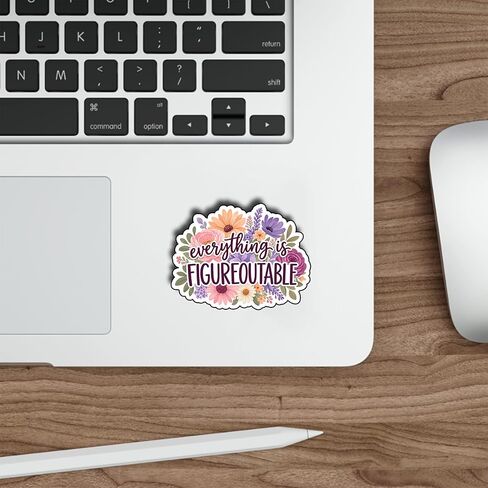 3 Pack Floral Motivational Quote Stickers, 3 Inch Vinyl Decals for Water Bottles, Laptops, Tumblers, Journals and Cars in Kuwait