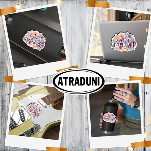 3 Pack Floral Motivational Quote Stickers, 3 Inch Vinyl Decals for Water Bottles, Laptops, Tumblers, Journals and Cars in Kuwait