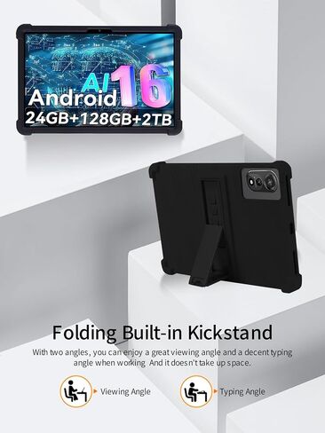 for Nexall N90 12 Inch Tablet Case,BOVUGAC Adjustable Stand Shockproof Easy Installation Slim and Lightweight Premium Silicone Protective Shell for Nexall N90 12" Case Cover.(Black) in Kuwait