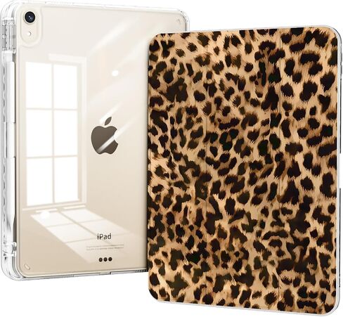 Case for iPad mini 7 2024 (A17 Pro)/ iPad mini 6 (2021), iPad 8.3-inch 7th/6th Generation Case, Trifold Stand Protective Slim Clear Back Cover with Pencil Holder, Brown Leopard in Kuwait