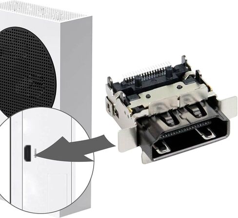 2 Pack Replacement Port for Xbox Series S Display Socket Jack Connector Replacement for XSS Console, Original OEM Quality with Tools M1097399 in Saudi Arabia