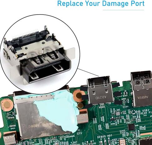 2 Pack Replacement Port for Xbox Series S Display Socket Jack Connector Replacement for XSS Console, Original OEM Quality with Tools M1097399 in Saudi Arabia