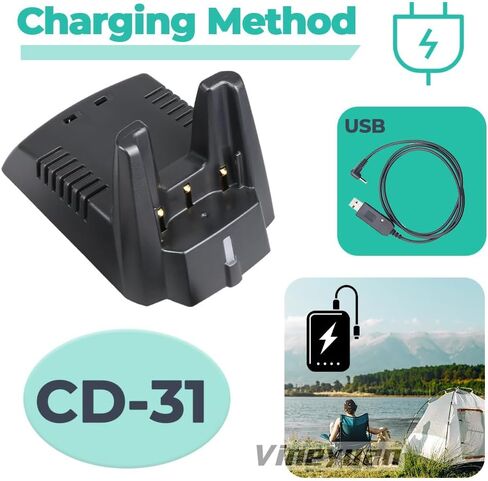 CD-31 Charger Base for Vertex Standard VX-600 VX-820 VX-821 VX-824 VX-829 VX-900 VX-921 VX-924 VX-929, Desktop Charger for FNB-V86LI FNB-V87LI FNB-V92LI Battery in Saudi Arabia