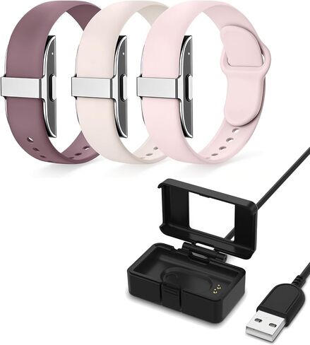 3 Pack Silicone Sport Replacement Bands+Charger Compatible with Hume Band Set in Kuwait