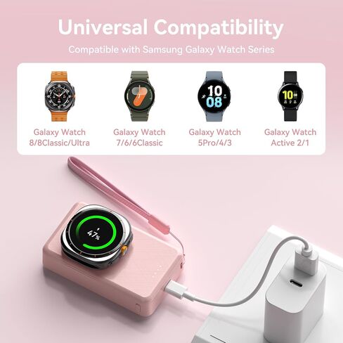 LVFAN Charger for Samsung Galaxy Watch, 4000mAh Portable Power Bank in Kuwait