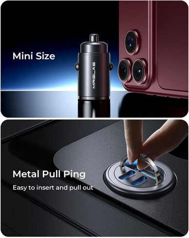 【Upgraded】 150W 3-Port iPhone 18 17 Pro Max Car Charger USB C Fast Charge in Saudi Arabia