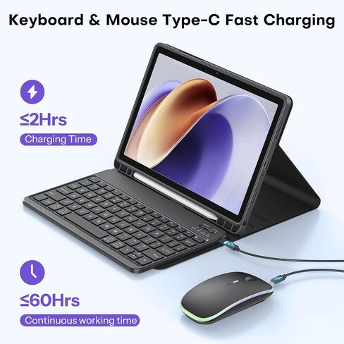 OMOTON Case and Keyboard Mouse Set for Galaxy Tab A11 Plus/A9 Plus 11 inch in Kuwait