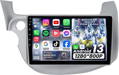 4Core+64GB Car Radio for Honda FIT 2008-2013: Car Stereo Upgrade Wireless Carplay & Android Auto 1280 * 800 HD Touchscreen GPS Navigation Bluetooth WiFi Backup Camera Bluetooth FM in Kuwait