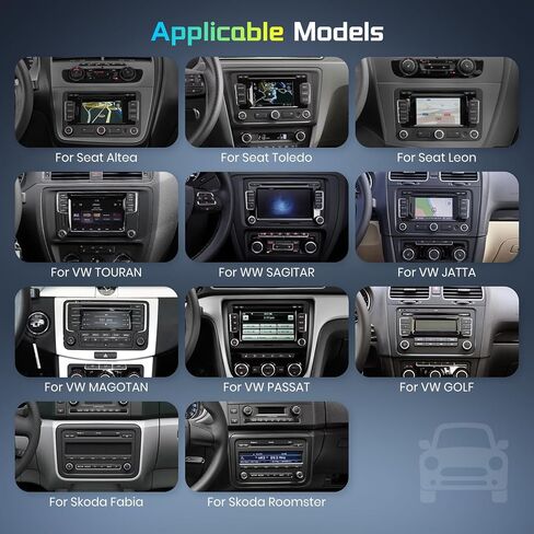 Hodozzy 2G+64G Car Stereo for Volkswagen VW Jetta Passat Golf Beetle Polo Tiguan for SEAT for Skoda with Wireless Carplay Android Auto, 9 Inch Touchscreen with GPS Bluetooth WiFi FM/RDS SWC in Saudi Arabia