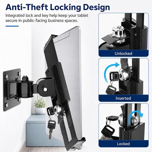 Heavy Duty Anti-Theft iPad Wall Mount, Security Tablet Wall Mount Holder in Saudi Arabia