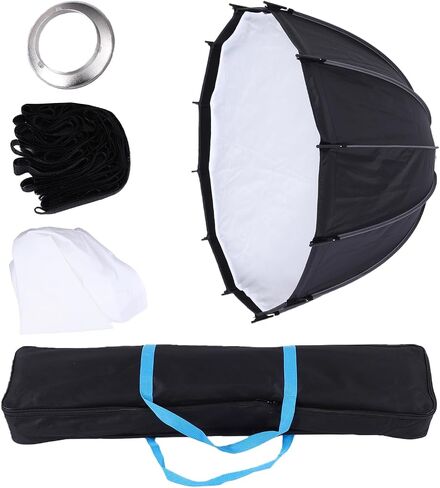 Luocute 90cm Umbrella Softbox، قابلة للطي بلمسة واحدة، صناديق إضاءة ناعمة مع شبكة وموزعات لإضاءة التصوير الفوتوغرافي في الاستوديو in Kuwait
