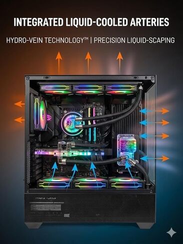 Gaming PC Desktop Liquid Cooling,Ryzen 5 3500X,GTX 750 Graphics,16GB DDR4, 512GB NVME SSD,1TB HDD, WIFI6 & BT5.4, 650W PSU, Windows 11,Gaming PC Tower,RGB Keyboard & Mouse in Saudi Arabia