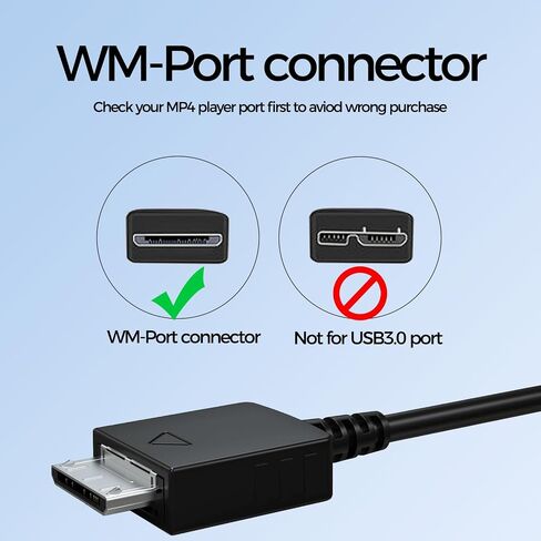 كابل بيانات USB للشحن والمزامنة لمشغل MP3 MP4، متوافق مع Sony Walkman in Kuwait