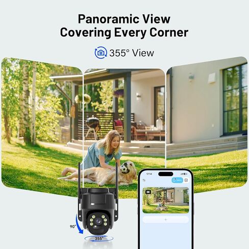 4G LTE Cellular Solar Security Camera Wireless Outdoor, No WiFi Needed Camera, PIR Motion Sensor, 2K HD Color Night Vision, Remote Access, 2-Way Audio, Pan and Tilt in Saudi Arabia