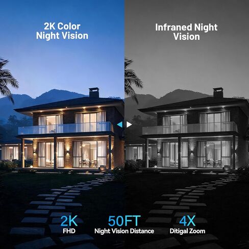 4G LTE Cellular Solar Security Camera Wireless Outdoor, No WiFi Needed Camera, PIR Motion Sensor, 2K HD Color Night Vision, Remote Access, 2-Way Audio, Pan and Tilt in Saudi Arabia