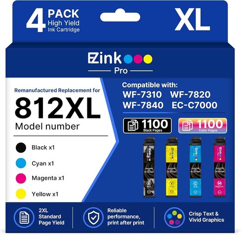 Remanufactured Replacement for Epson 812XL 812 Ink Cartridge Combo Pack in Saudi Arabia