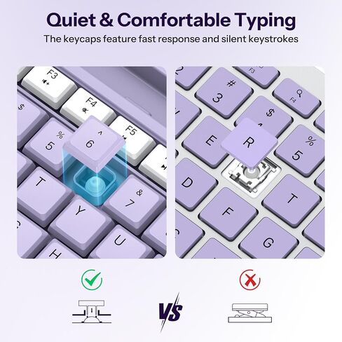 OMOTON Wireless Purple Keyboard and Mouse Combo for Windows & Bluetooth Keyboard for iPad Devices in Kuwait