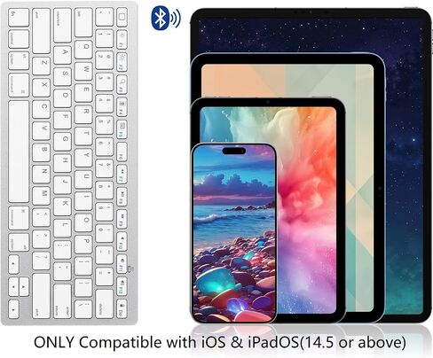 OMOTON Wireless Purple Keyboard and Mouse Combo for Windows & Bluetooth Keyboard for iPad Devices in Kuwait