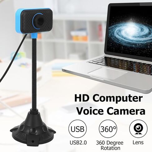 كاميرا ويب USB 0.3 ميجابكسل مع ميكروفون، كاميرا بلاستيكية مرنة للبث in Kuwait