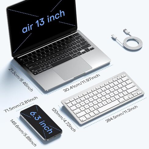 OMOTON 2.4G Wireless Keyboard and Mouse Combo for Windows ＆ Bluetooth Rechargeable Keyboard for Mac in Kuwait