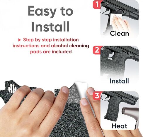 Handleitgrips Compatible for Keltec CP33, Textured Rubber in Saudi Arabia