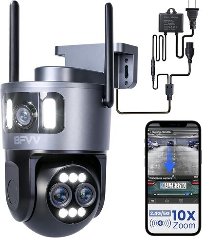 4K Security Camera Outdoor 10x Optical Zoom PTZ Dual Lens 2.4G/5G WiFi in Saudi Arabia