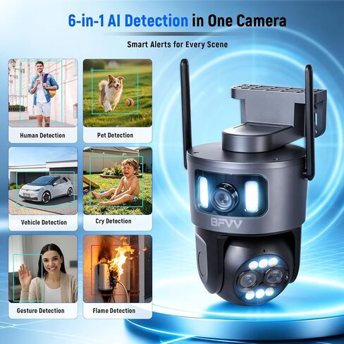 4K Security Camera Outdoor 10x Optical Zoom PTZ Dual Lens 2.4G/5G WiFi in Saudi Arabia